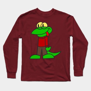 Cartoon Lizard Guy Long Sleeve T-Shirt